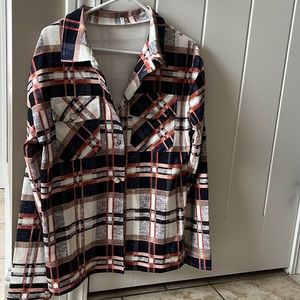 Plaid fall shacket. Size medium. Never worn